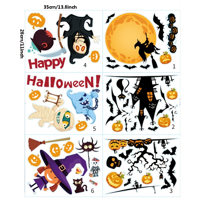 Halloween Window Clings Cute Halloween Window Decorations - Temu