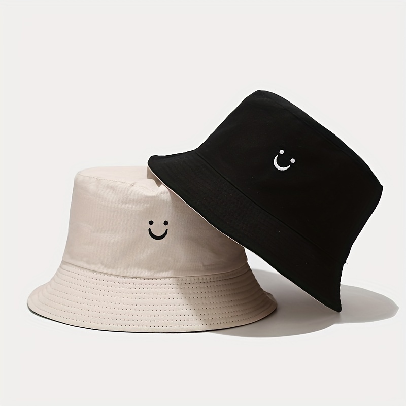 Trim Plaid Bucket Hat Men's And Women's Versatile Pentagram Face