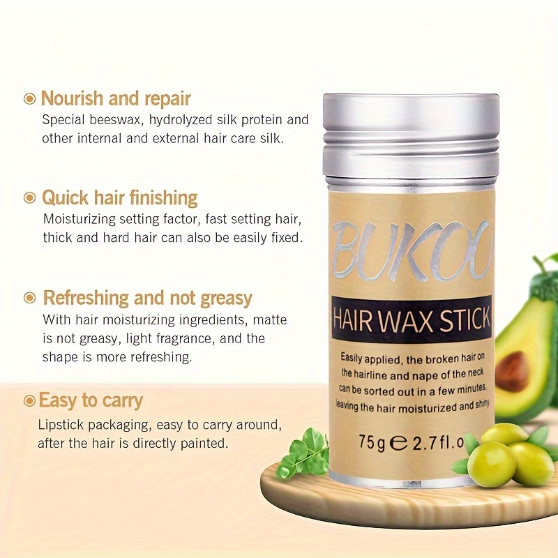 2.65oz Hair Wax Stick For Flyaways, Hair Styling Gel Stick, Non-greasy  Styling Cream For Fly Away & Edge Control Frizz Hair