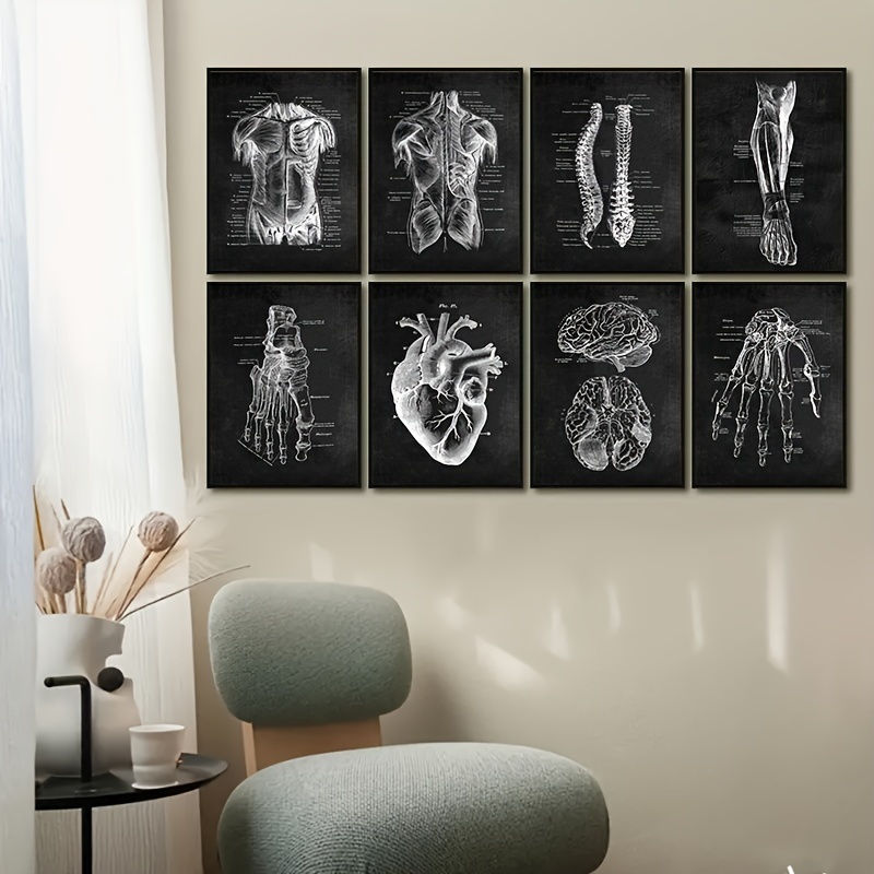 1 pezzo Poster introduzione per anatomia di umano tela , HD senza