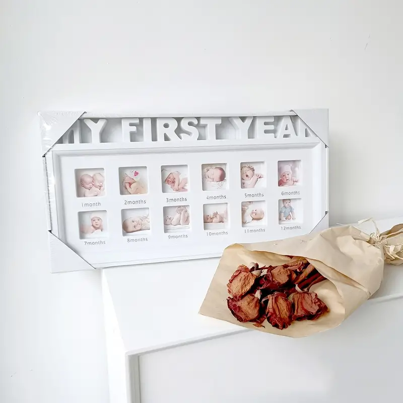 Cadre photo pour bébé de 12 mois – Une idée cadeau neutre - Temu Belgium