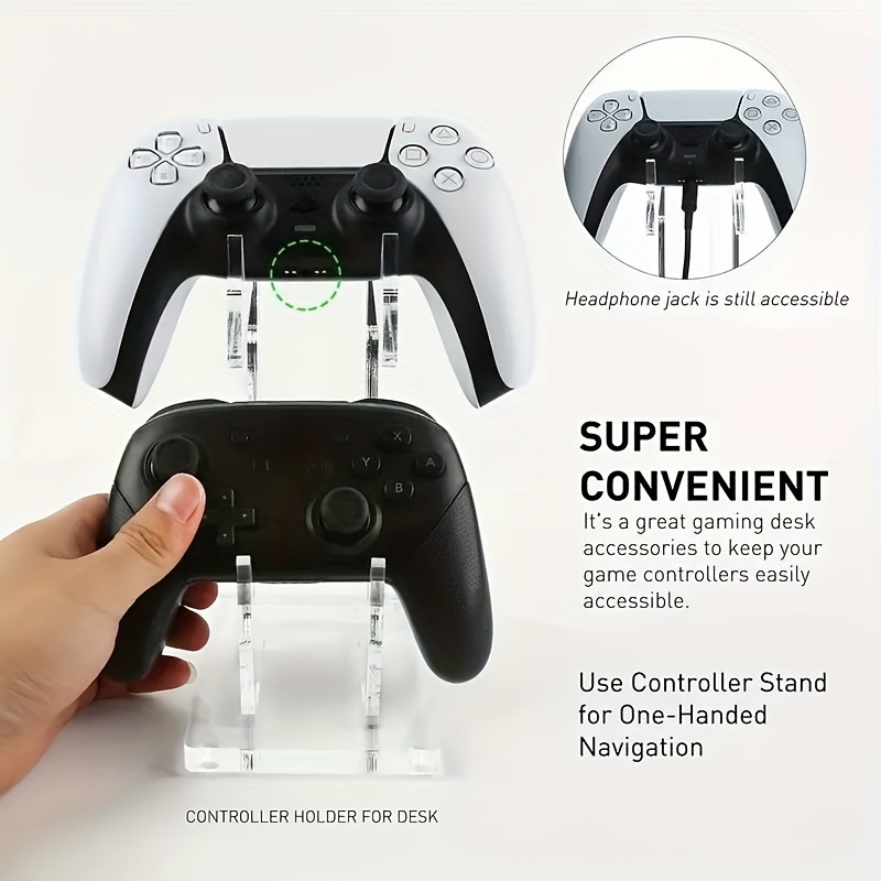 Dual Game Controller Desktop Holder Stand - Universal Design for