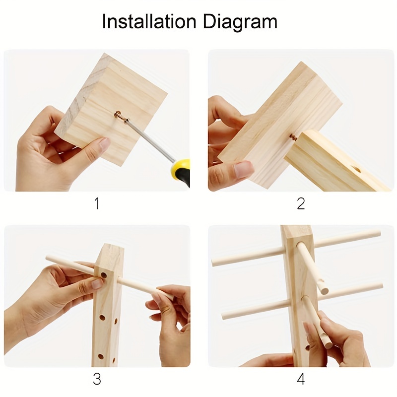 Wooden 4 Layer Display Stand for Glasses