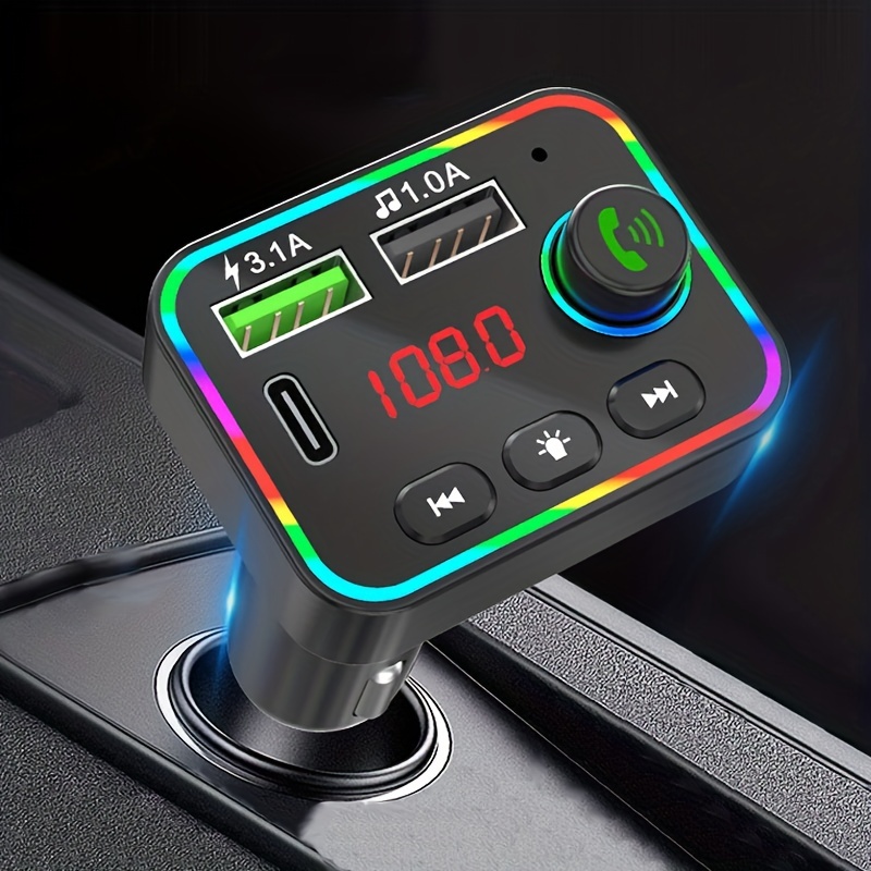 Cheap Car Bluetooth Kit Handsfree Call MP3 Music Player Dual usb Car  Charger FM Transmitter Auto Radio Modulator Support U disk TF card 5V 3.1A