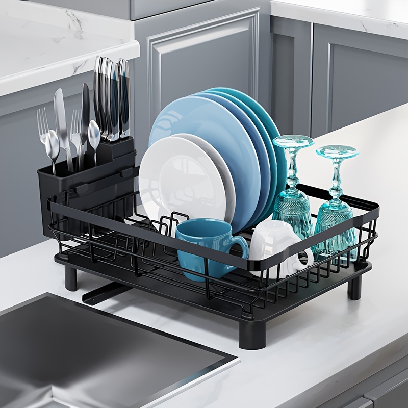 This Over The Sink Dish Drying Rack and Storage Area Is Perfect