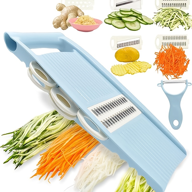 Vegetable Spiralizer Multifunctional Hand Crank Grater Rotary Veggie  Shredder for Onion Cabbage Salad