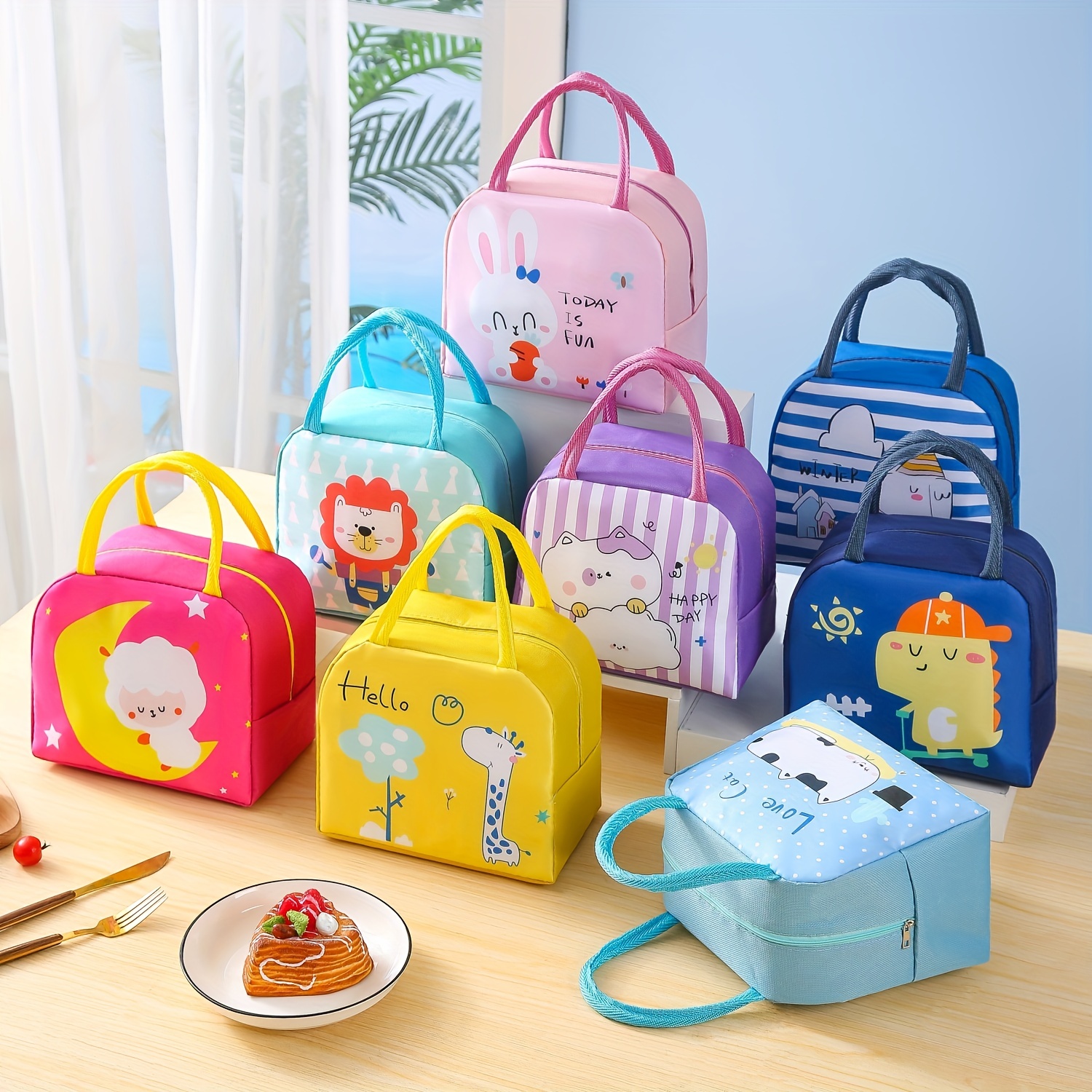 Lovely Insulated Lunch Bag Thermal Lunch Box Bento Bag Food Storage  Containers Cooler Bag loncheras para