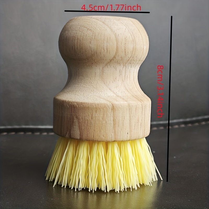 Kitchen Dish Brush Bamboo Handle Dish Scrubber Built in - Temu