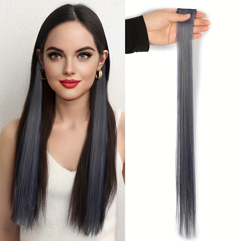 60 96 Cm Clip In Hair Extensions Party Highlights Streaks
