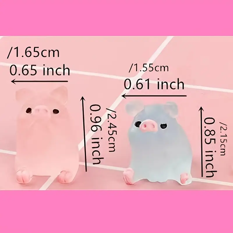 Mini Resin Luminous Pigs Perfect For Diy Christmas - Temu