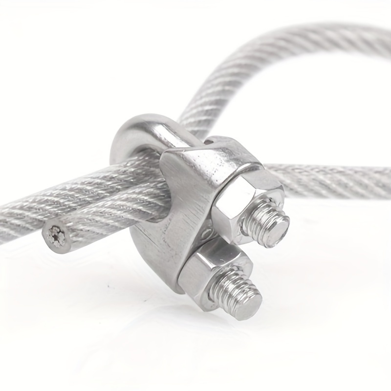 M2 m6 304 Stainless Steel Wire Rope Accessory Set Cable Clip - Temu Canada