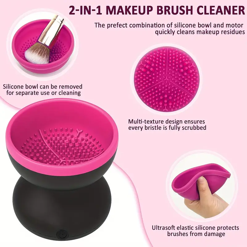 Electric Makeup Brush Cleaner Machine Portable Automatic Usb - Temu