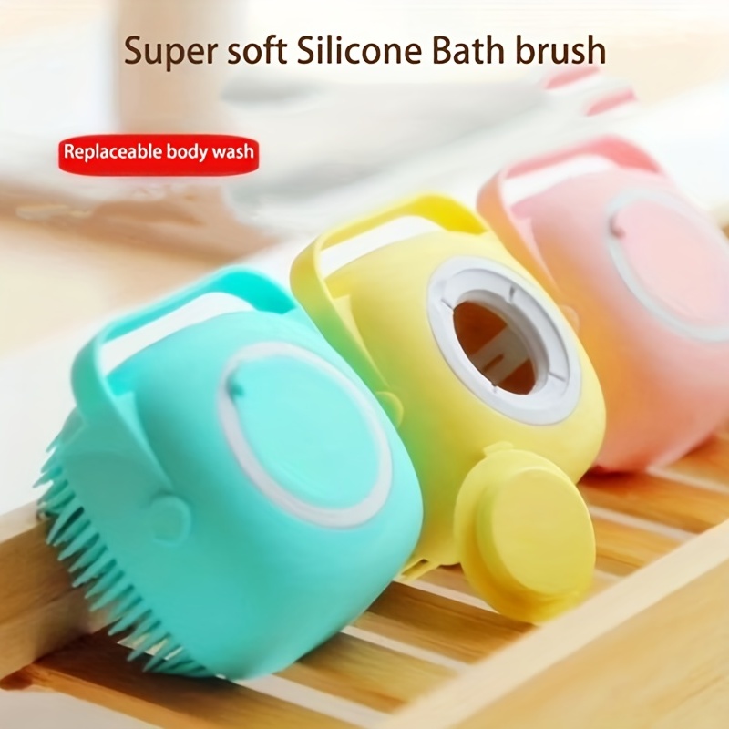Silicone Bath Brush Exfoliator Soft Body Towel Brush