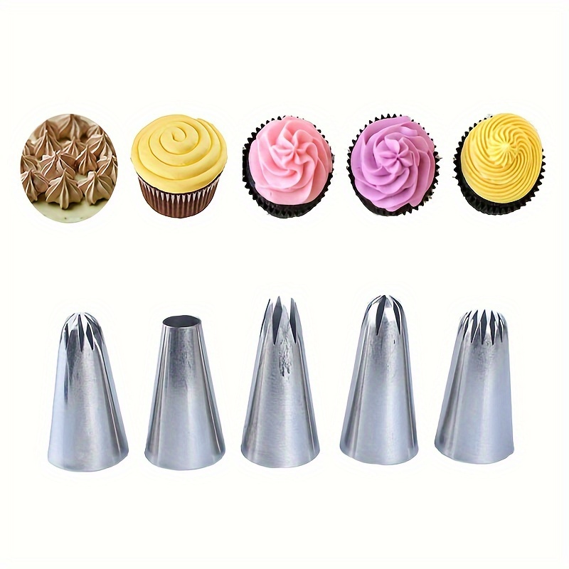 Piping Tips 3 Pcs Set Icing Nozzles Cake Icing Nozzles, Large
