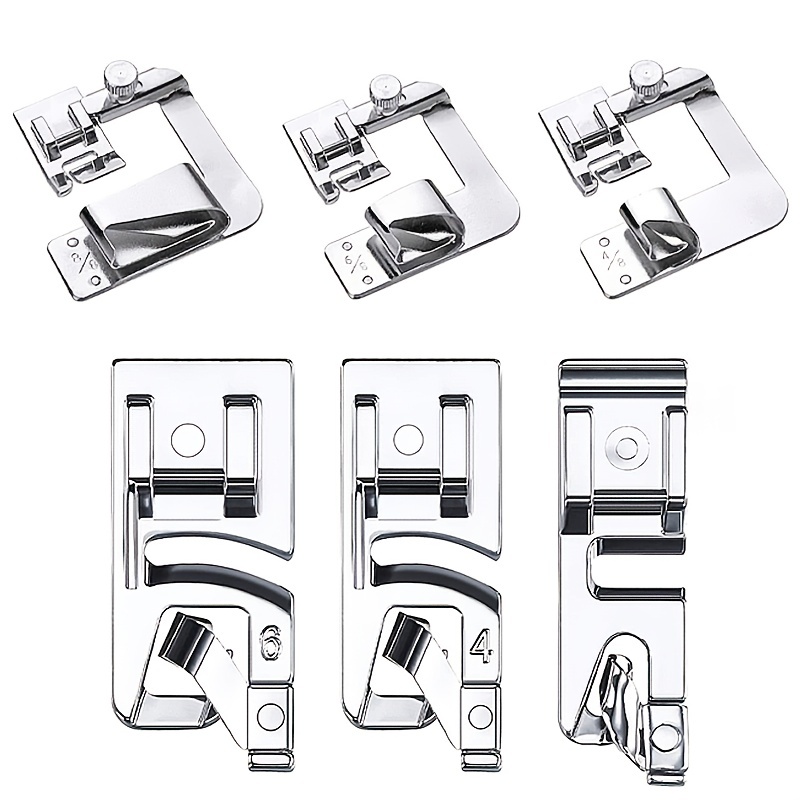 Narrow Rolled Hem Sewing Machine Presser Foot Set Suitable For