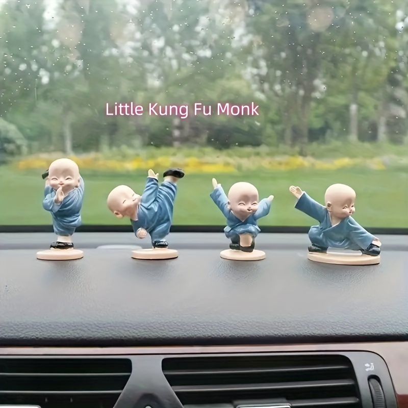 Figurines de poupée de moine bouddhiste, 1 pièce, statue voiture tableau de  bord, décorations, Bobble à