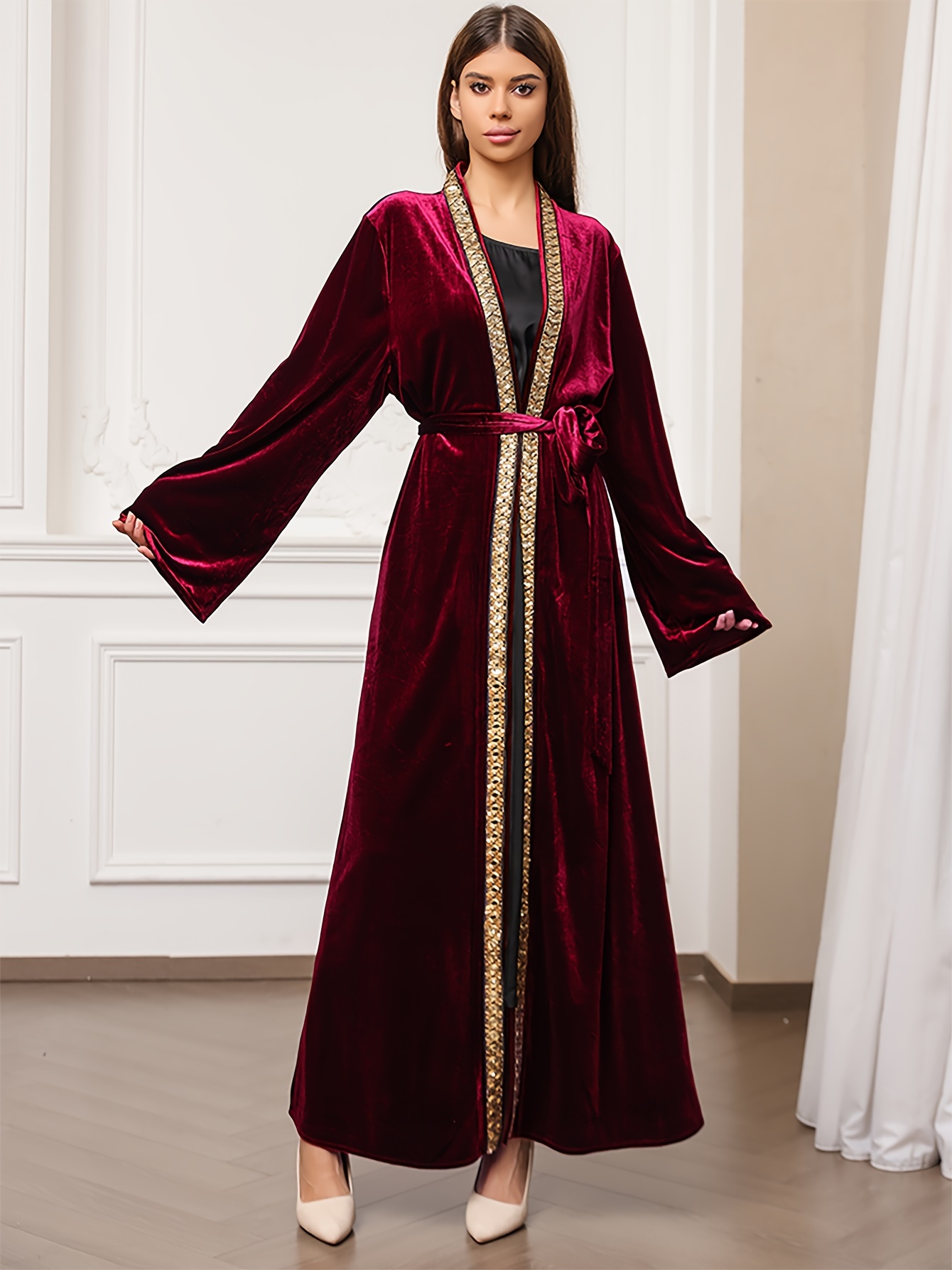 Abaya kaftan best sale maxi dress