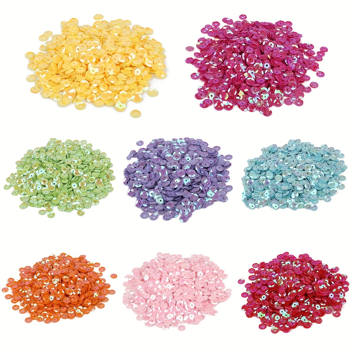 Silvery Bottom Colorful Plated Sequin Nest Piece Glitter - Temu