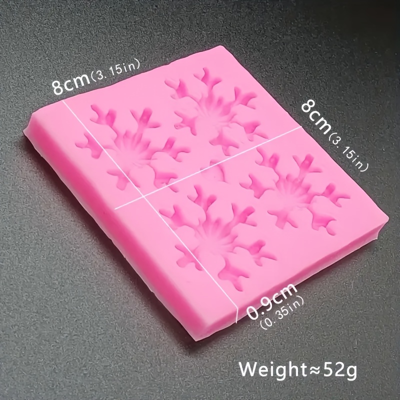 4 Cavity Snowflake Silicone Mold