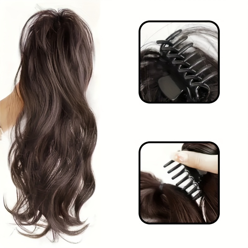 Curly Wavy Ponytail Extensions Synthetic Clip In Hair Extensions