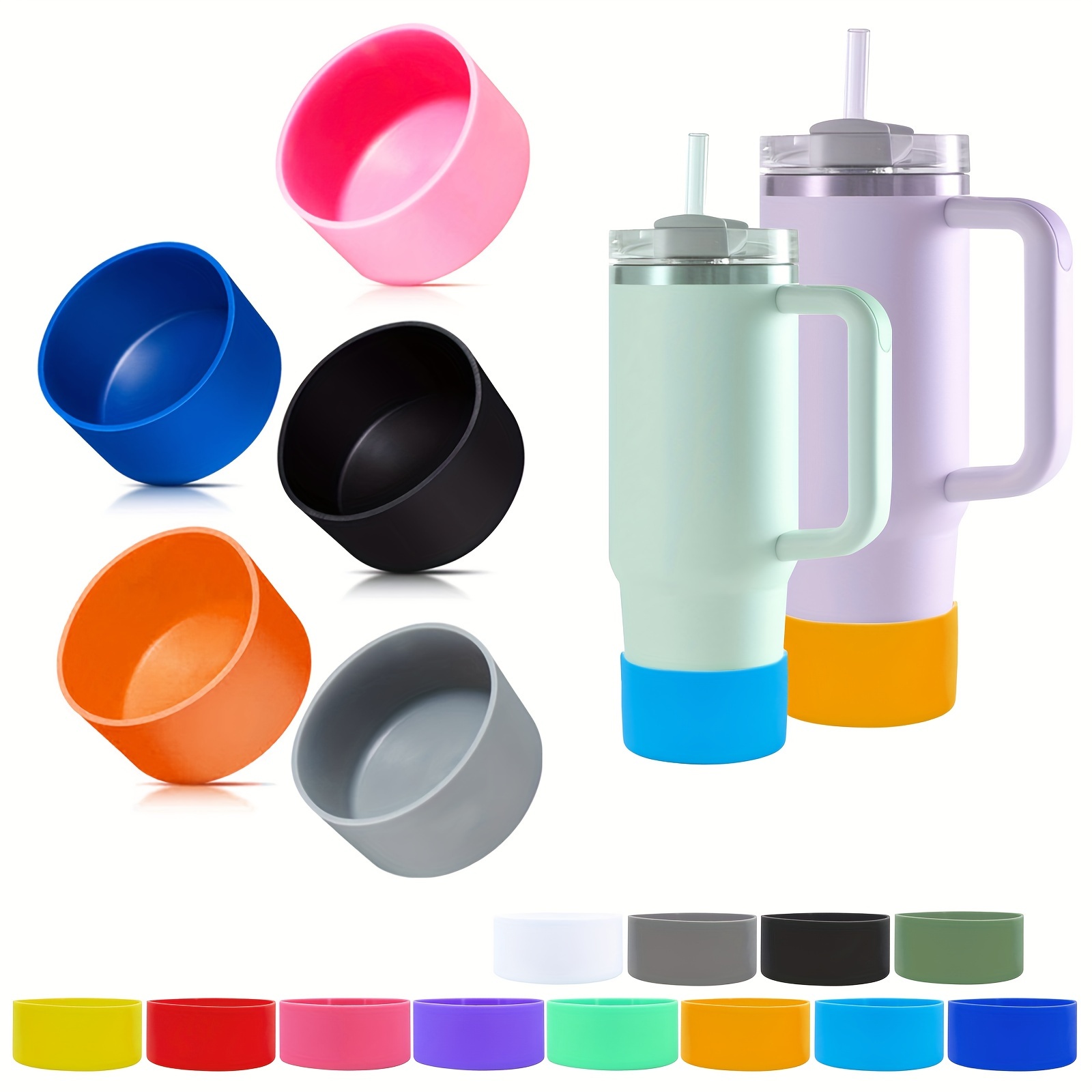 7.5cm Silicone Boot Bottom Sleeve Cover for Stanley 40oz Tumbler Quencher  Adventure and Ice Flow Flip 30 oz 20 oz Water Bottle