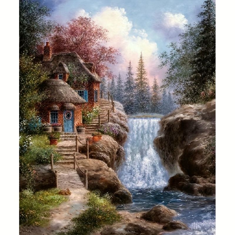 Small Waterfall - Landscapes 5D Diamond Paintings