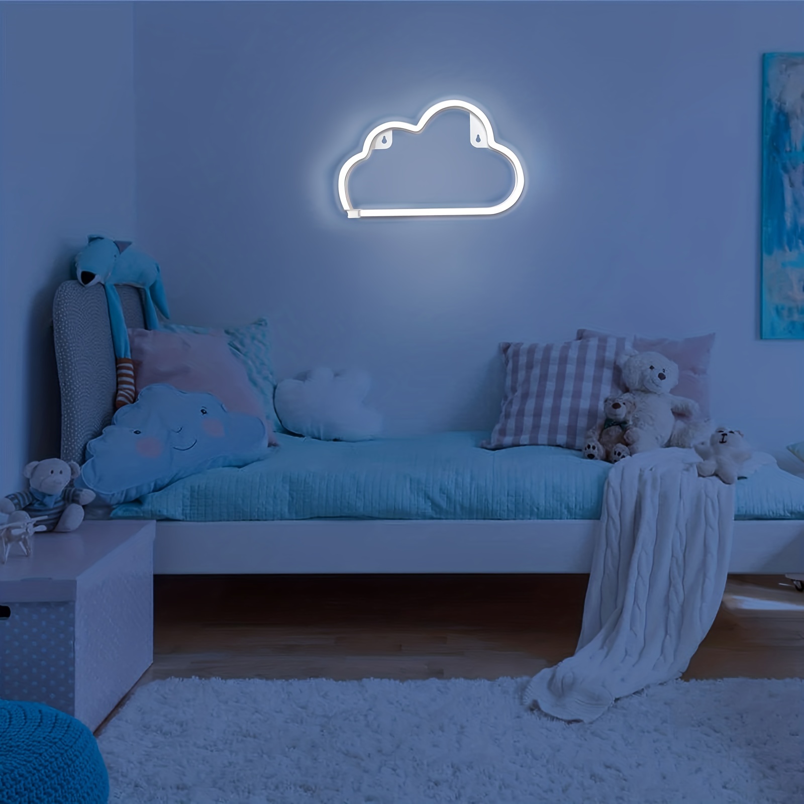 1pc Cloud Shaped Led Neon Sign Led Light Wall Decor Battery Usb Powered  Decoration Wall Lights Bedroom Teens Girls Kids Room Christmas Halloween  Birthday Wedding Party Decor - Sports & Outdoors 