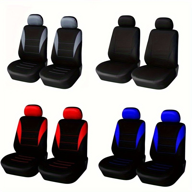 Housses de siège de voiture universelles en cuir et tissu maillé, ensemble  adapté à la plupart des voitures SUV, camion, camionnette, accessoires  d'intérieur