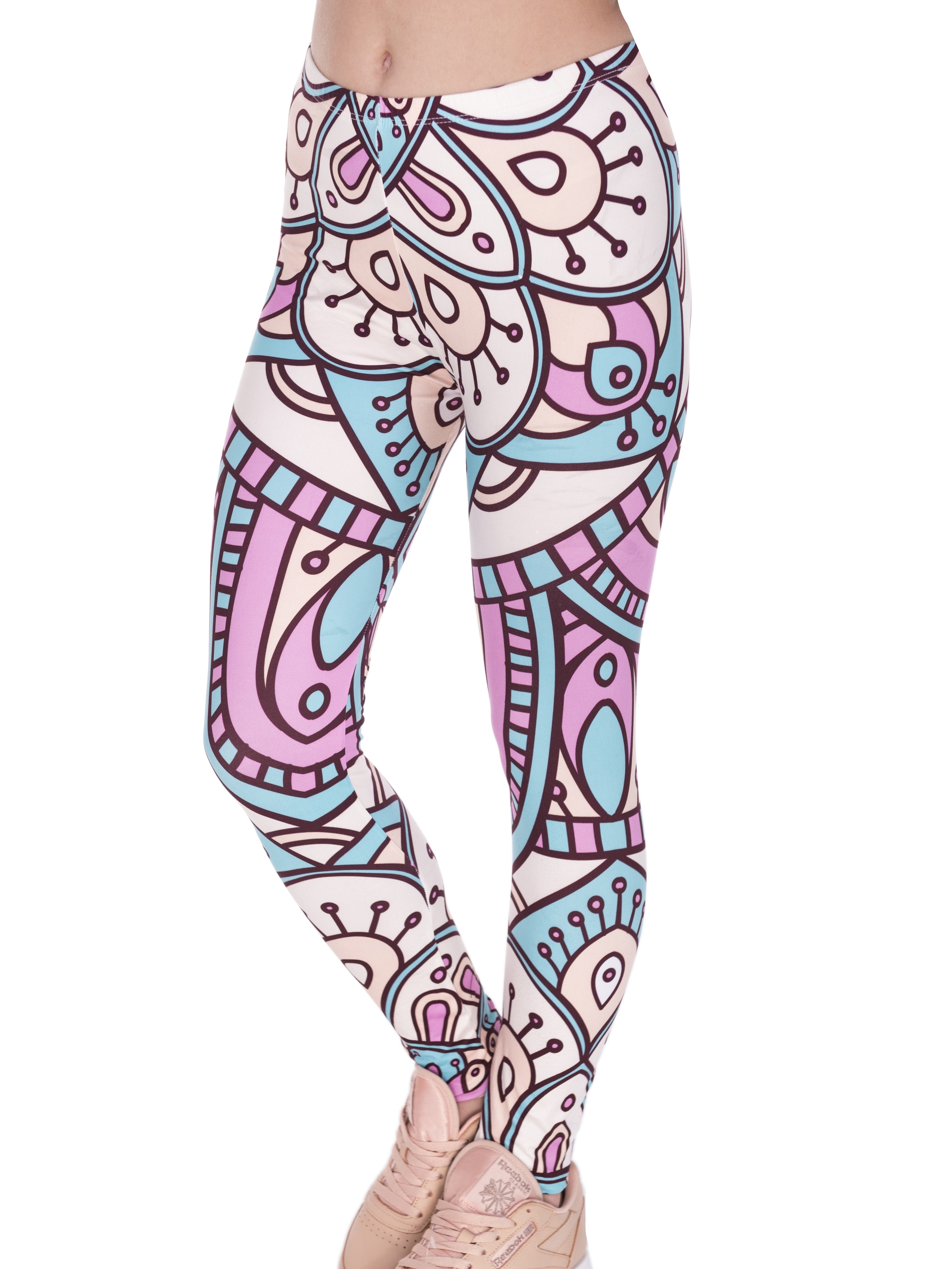Mandala, Women's Fine Art High-Waist Leggings