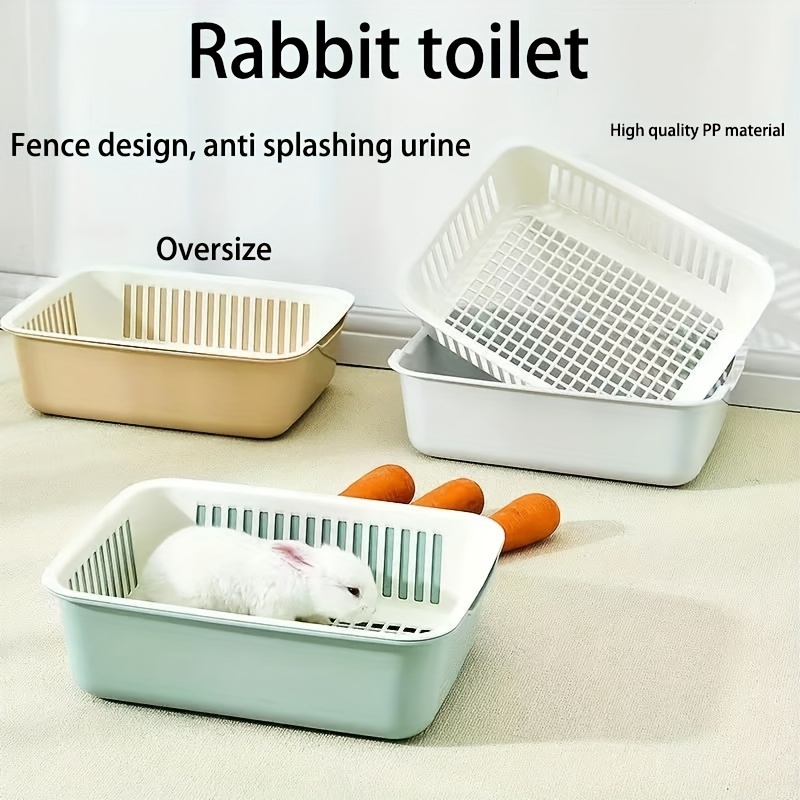 

1pc Latest Rabbit Toilet Supply: Chinchilla, Guinea Hamster Special Urine Bowl, Extra Large Rabbit Urine Bowl, Anti Spray Urine