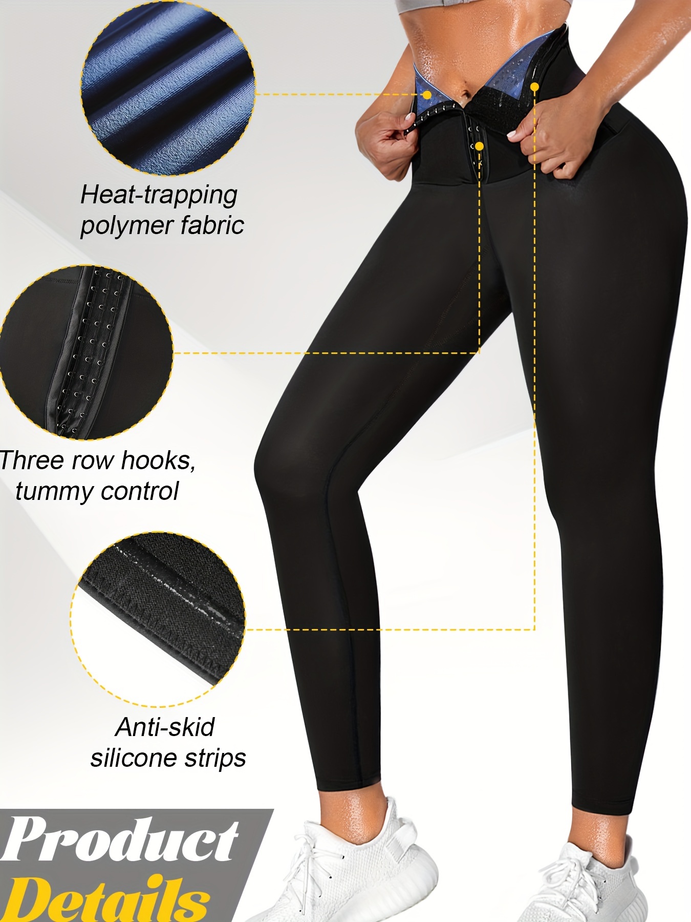 Women's Sauna Sport High Waist Compression Thermal Warm Exercise Training  Body Shaping Leggings