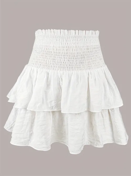 Layered Mini Skirt - Temu