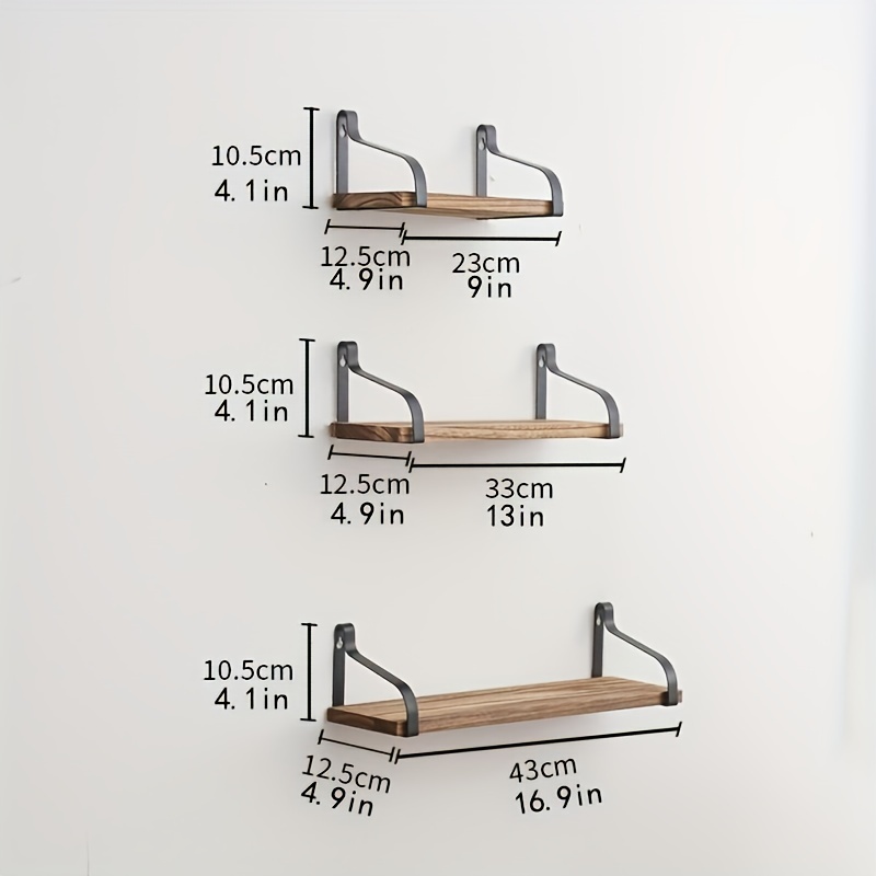 Rustic Wall Mounted Storage Shelf for Bedroom Living Room Bathroom Office
