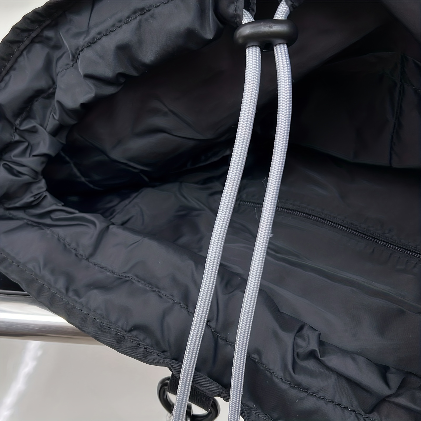 Large Capacity Drawstring Backpack Solid Sports Storage Lightweight Bag