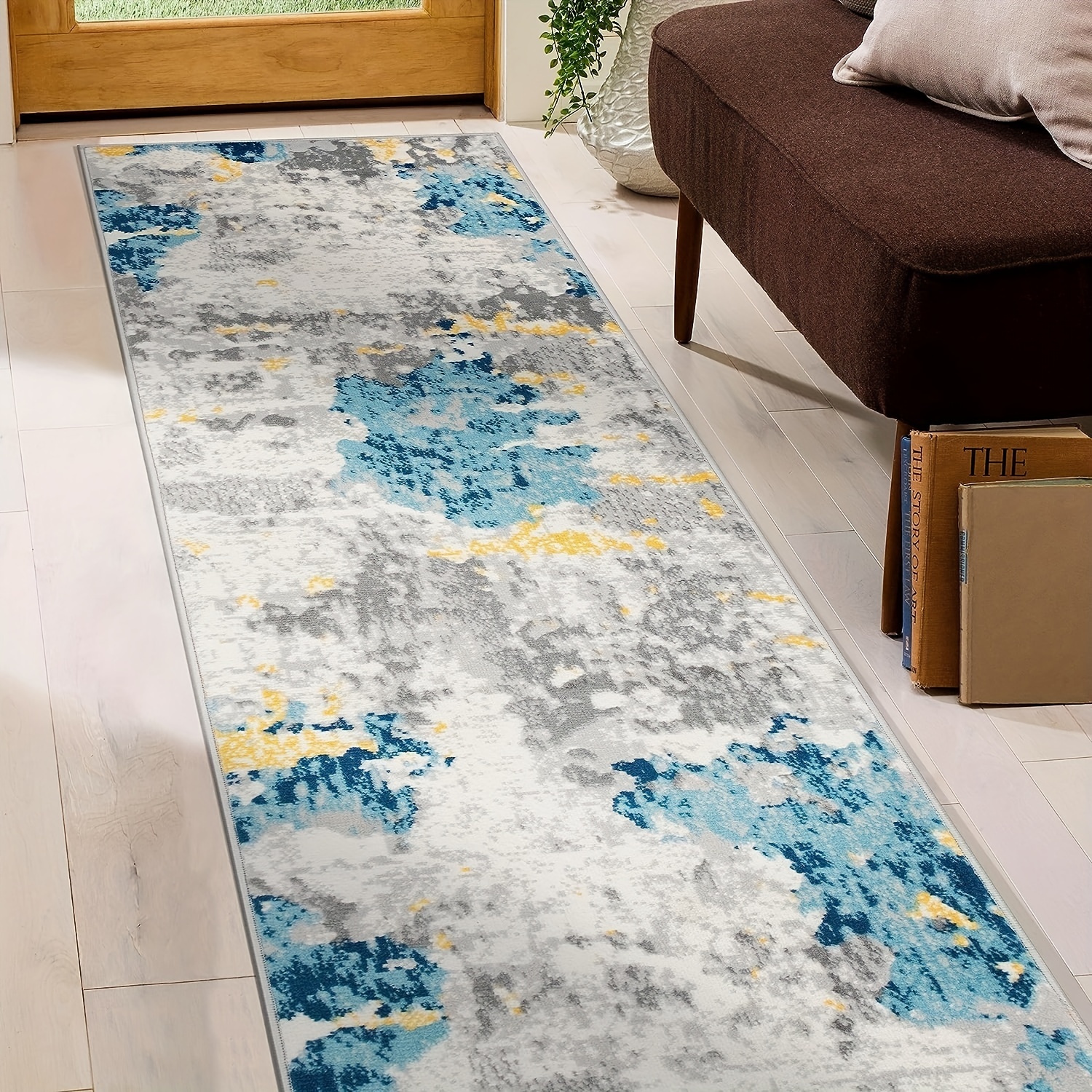 Boho Runner Area Rug, Non Slip Hallway Rug, Washable Stair Carpet Runner  For Hall Living Room Bedroom Sunroom Hardwood Floors - Temu