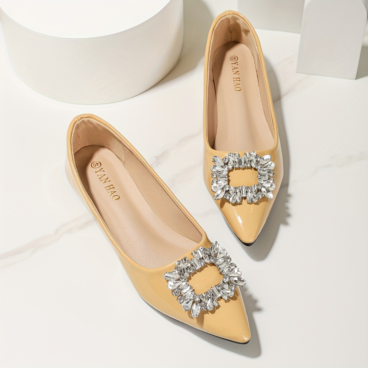 Gold flat best sale shoes for wedding