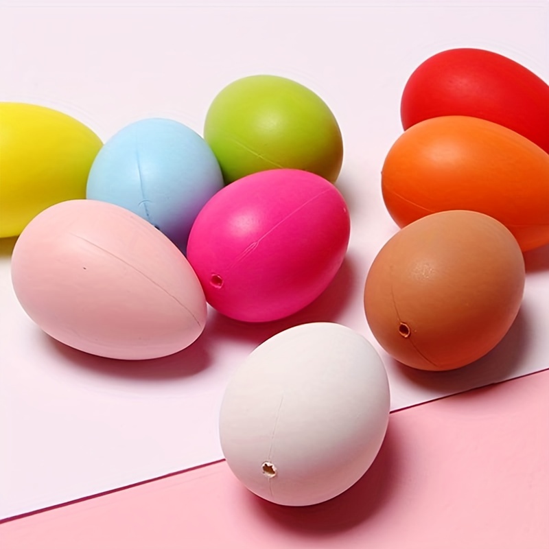 Huevos de Pascua de plástico - color natural 6cm - Set de 6pzs