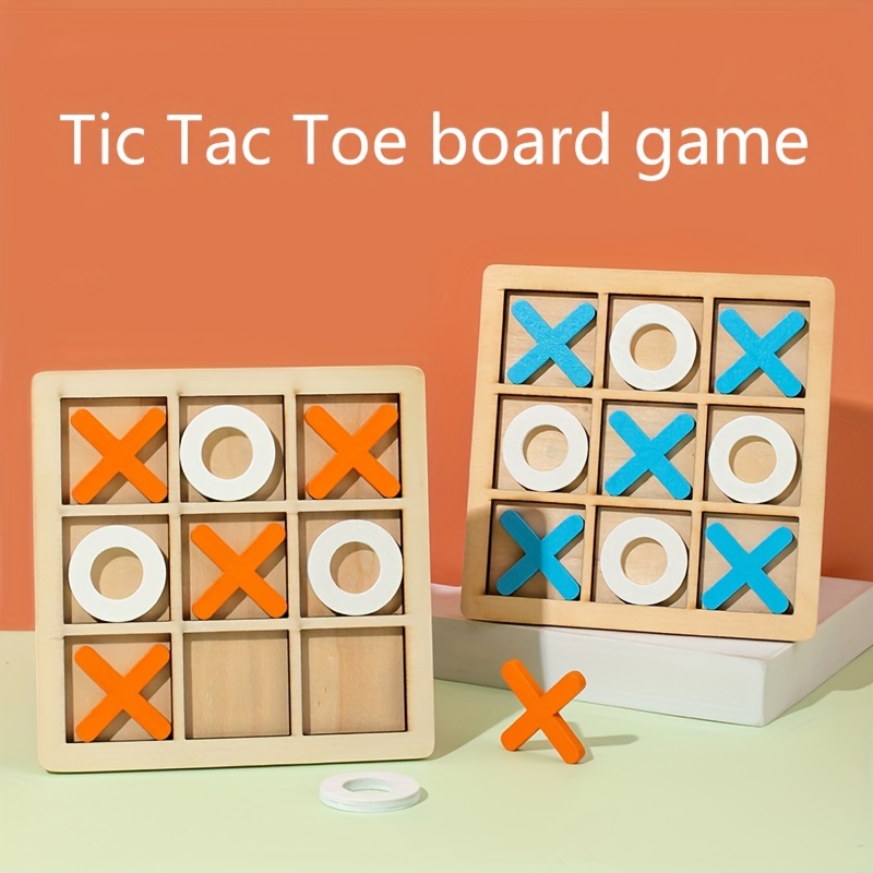 Tic Tac Toe Game, 5x5 Tic tac Toe Box with Glass Lid, Coffee Table Game, Family Board Games, Wood Tic Tac Toe for Kids Adults