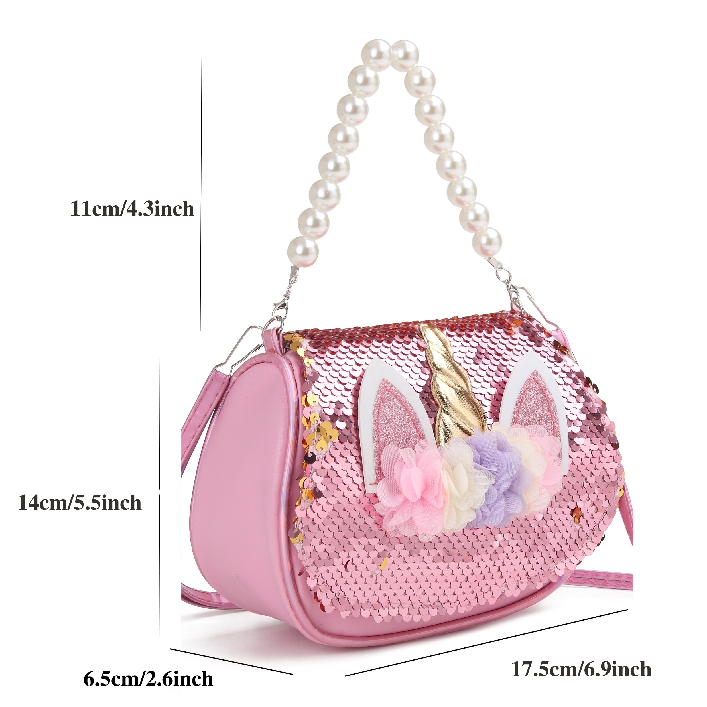 Acheter Mini sac à main pour enfants, sac à bandoulière de haute qualité  pour filles mignonnes, couleur bonbon rose, sac à main de fête, pochette  pour pièces de monnaie