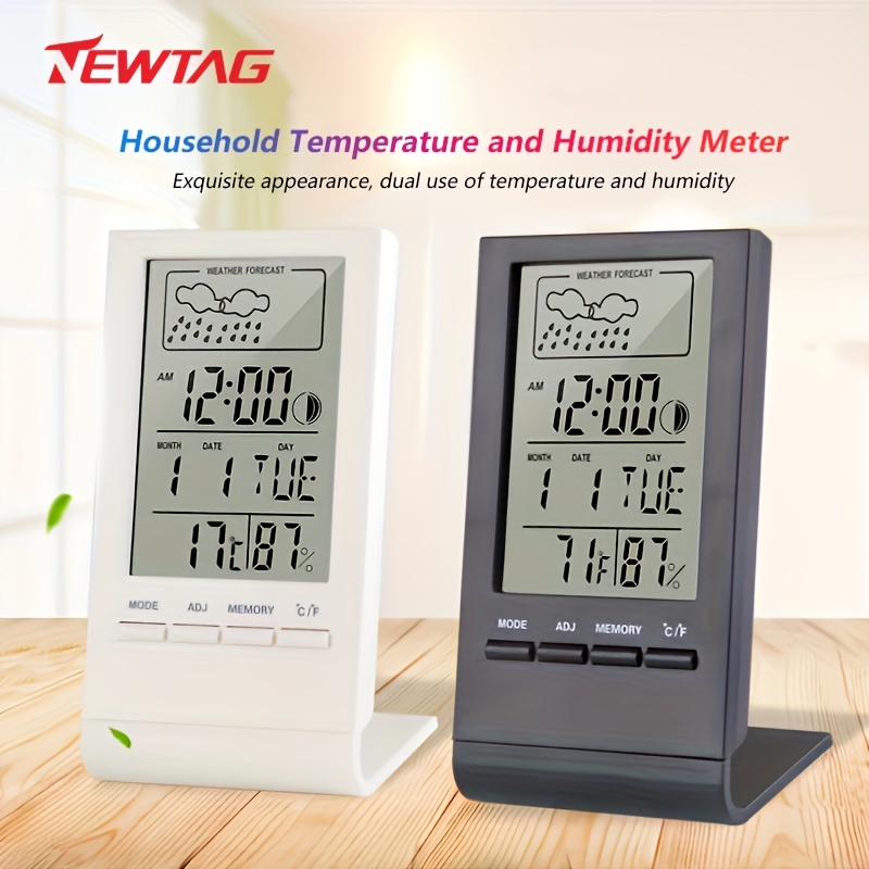 Round Electronic Temperature And Humidity Meter Reptile Electronic  Temperature And Humidity Meter Acrylic Box Climbing Box Thermometer Wireless  - Temu
