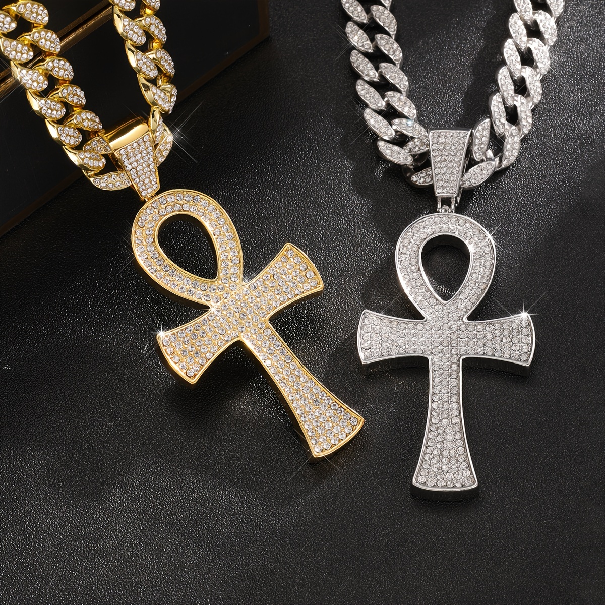 Iced out hot sale key pendant