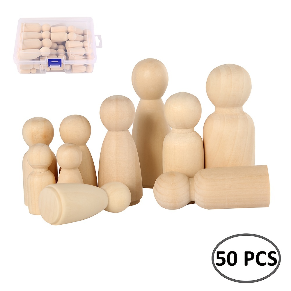 Unprocessed Wooden Doll Needles Doll Clothespins Wooden - Temu