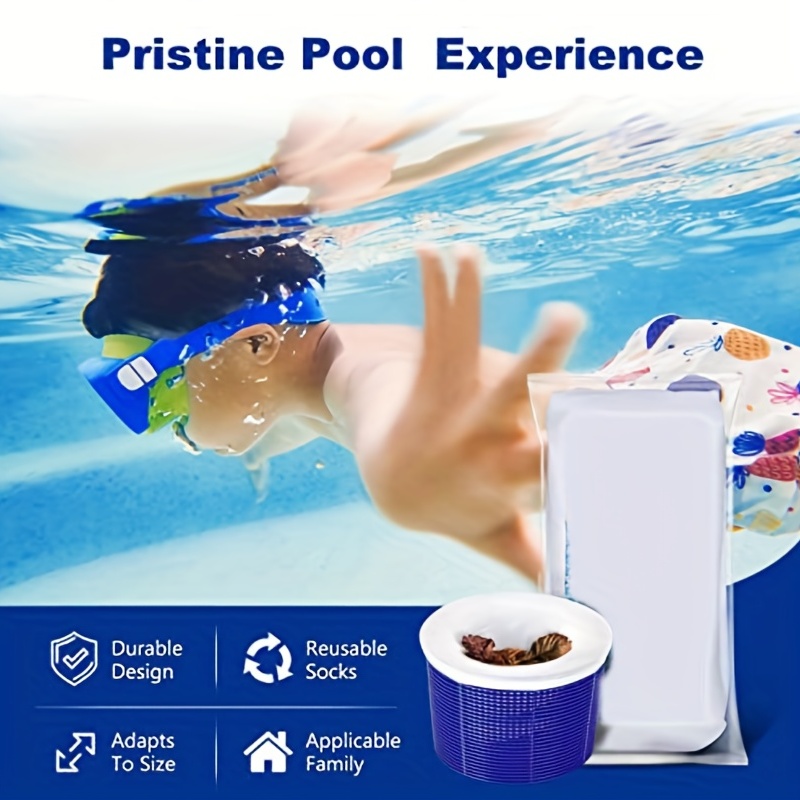 Pool Filter Saver Skimmer Basket Sock Sleeve Net - Pack of 30