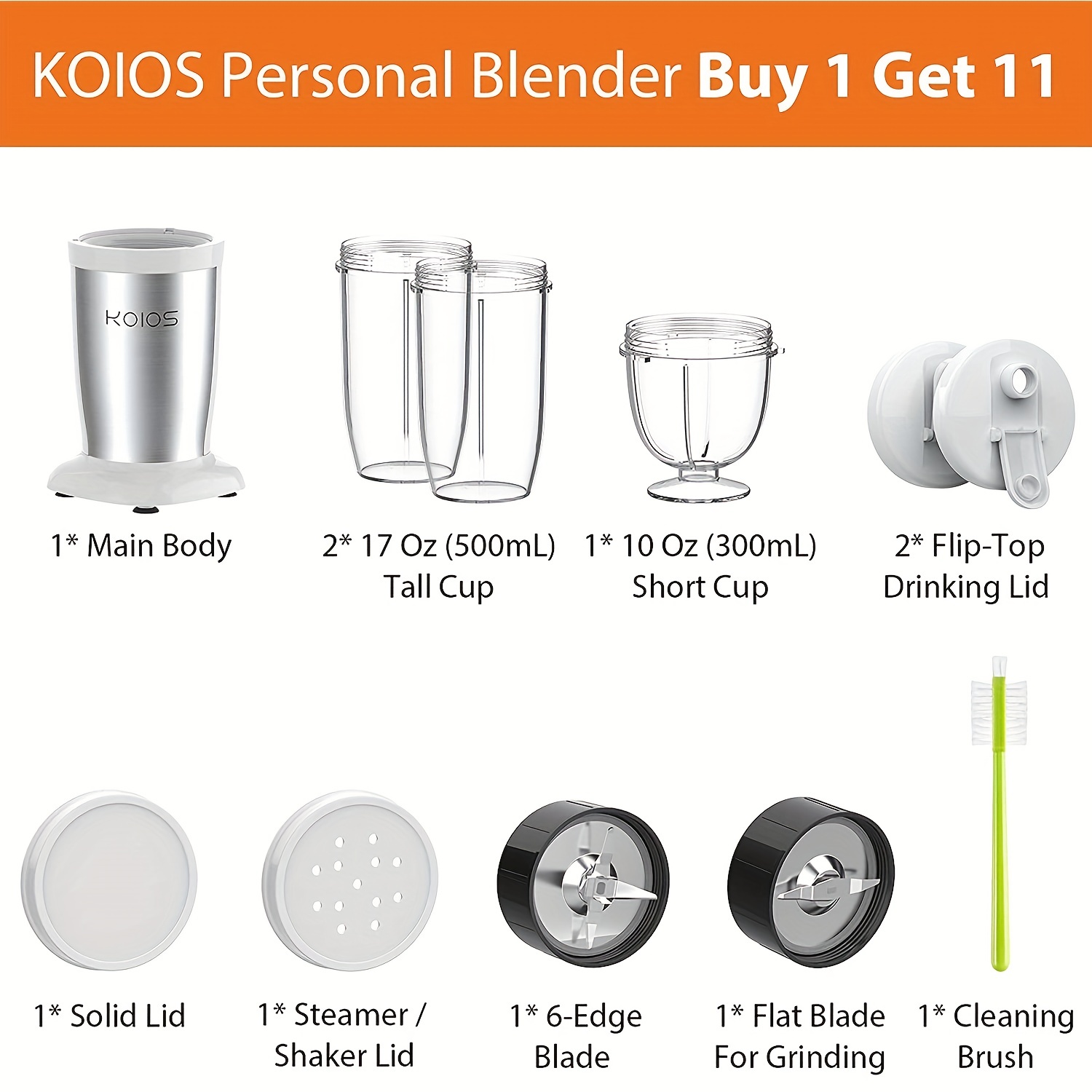 Koios Bullet Personal Blender For Shakes And Smoothies, Protein Drinks,  Portable Blender For Kitchen With Ultra Smooth 6-edge Blade, Coffee Grinder  For Beans, Nuts, Spices - Temu