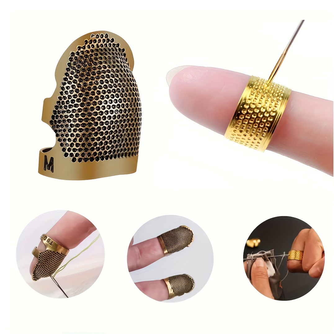 Metal Finger Thimble Protective Cover Sewing Needles Thimbles for DIY Craft  Needlework Hand Embroidery Sewing Tools Accessories - AliExpress