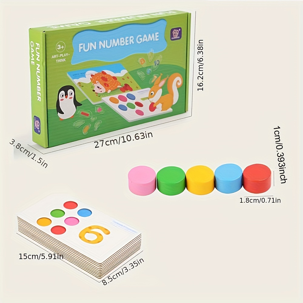 Kuh Matching Spiel Montessori sensorische Spielzeuge Kleinkinder Sortieren  Nummer Farbe Bildung blockiert frühes Lernen Holz spielzeug für Kinder