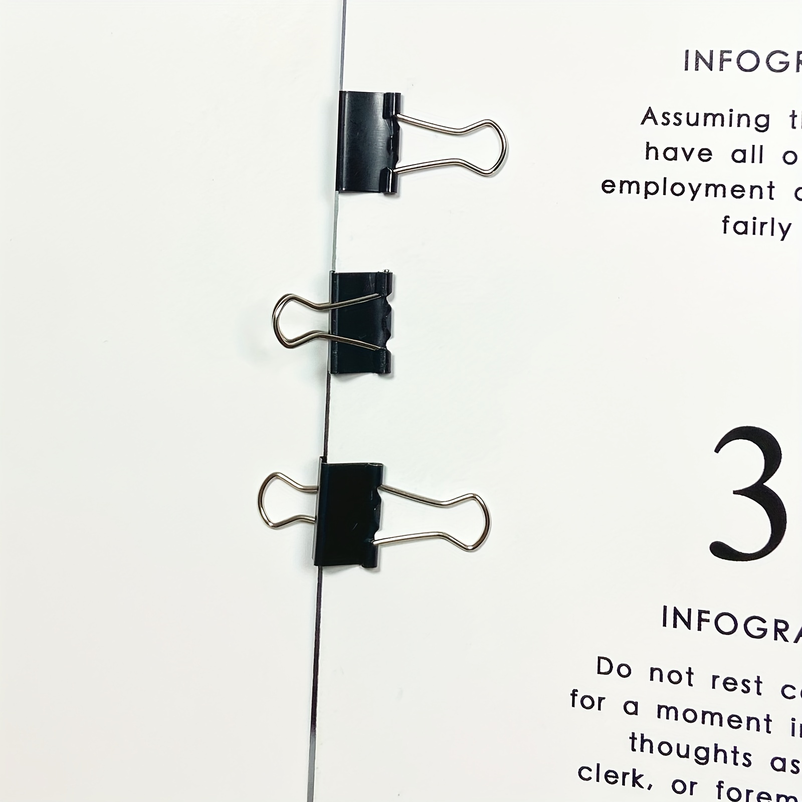 Small Binder Clips Mini Binder Clips Black Clips Papers - Temu