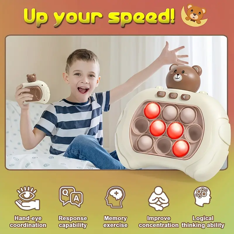 Pop Fidget Kids Games Toys, Handheld Game For Kids 4-8, Quick Push Game,  Bubble Stress Pop Light Up Game, Autism Sensory Toys Mini Games, Birthday  Gifts For 8-12 Year Old Boys, Girls - Temu
