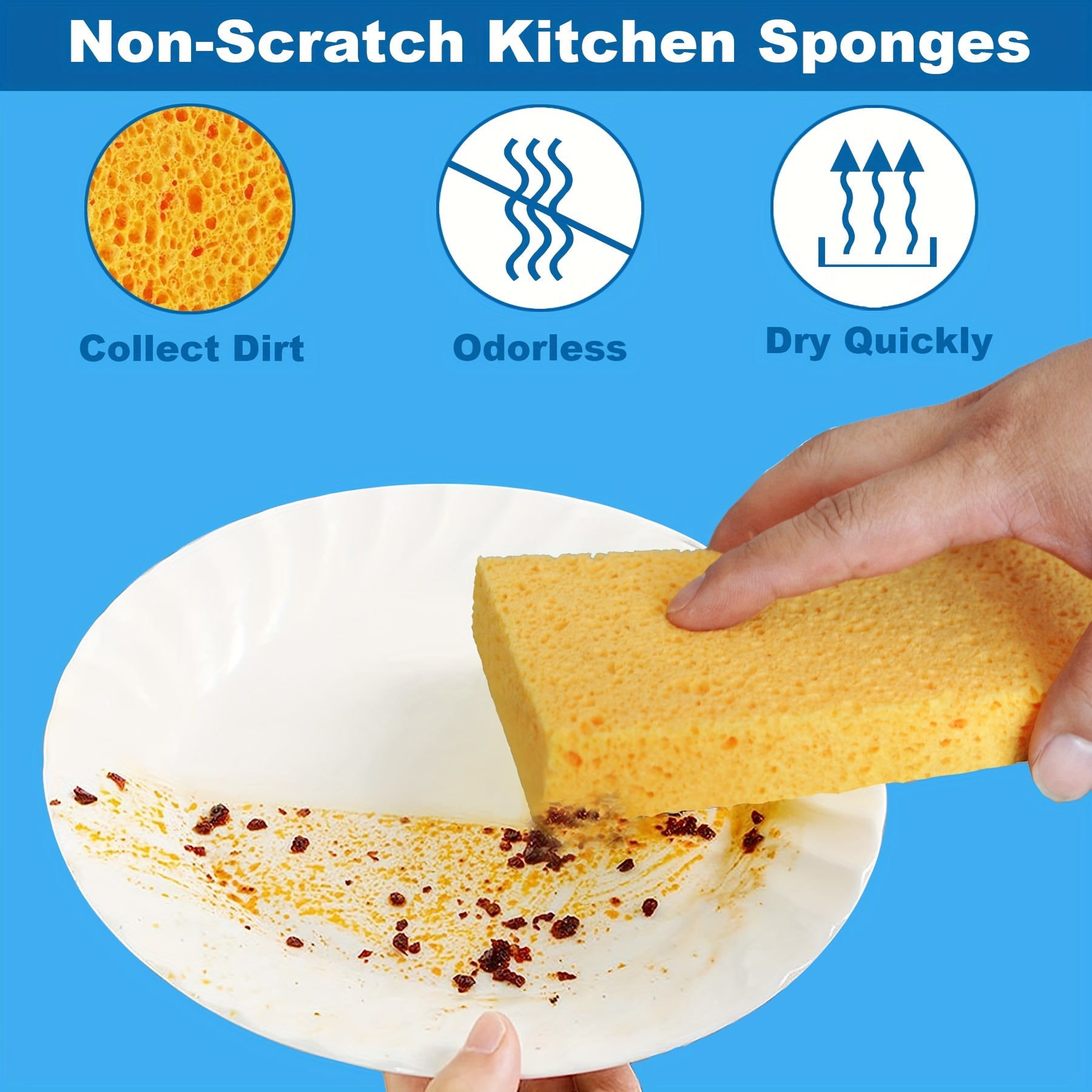 Pop up with Water Cellulose Sponge for Kitchen Cleaning - China