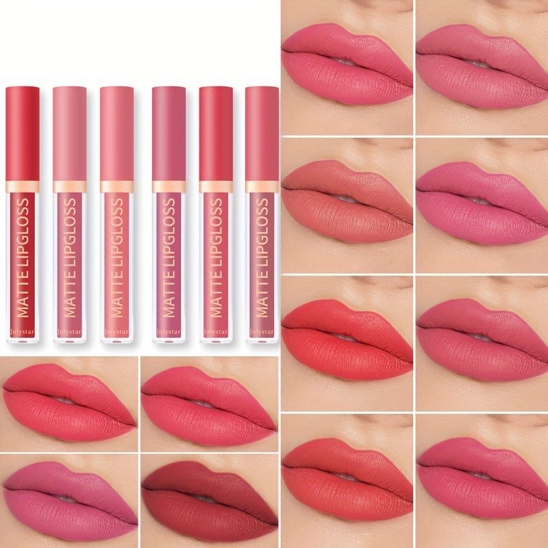 Matte Lip Gloss, Non-stick Cup, Non-fading Lip Gloss Waterproof High  Pigment Velvet Glow Lipstick - Temu Switzerland